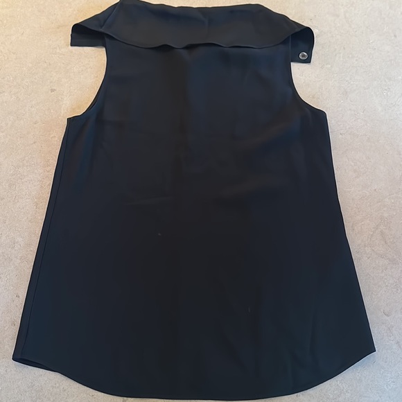 Theory black sleeveless top with buttons on the back. - Picture 3 of 5